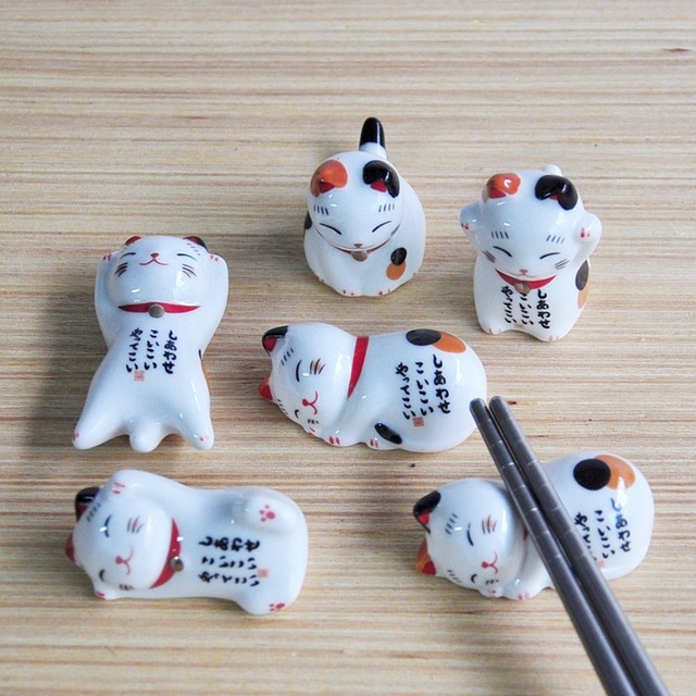 

Japanese Chopsticks Ceramics Lucky Cat Chopsticks Zakka Grocery Home Decoration Ceramic Crafts Chopsticks