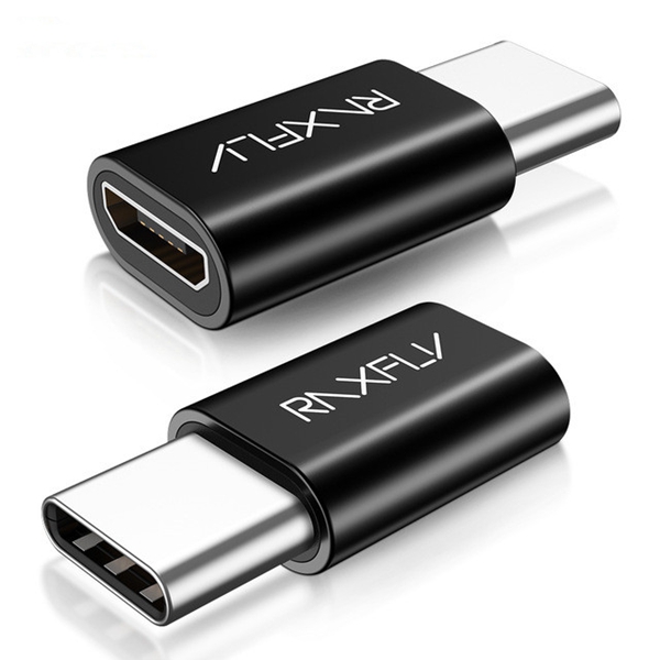 

RAXFLY Type C Male To Micro USB OTG Adapter Converter For Oneplus 6 Mi 8 S9 Macbook