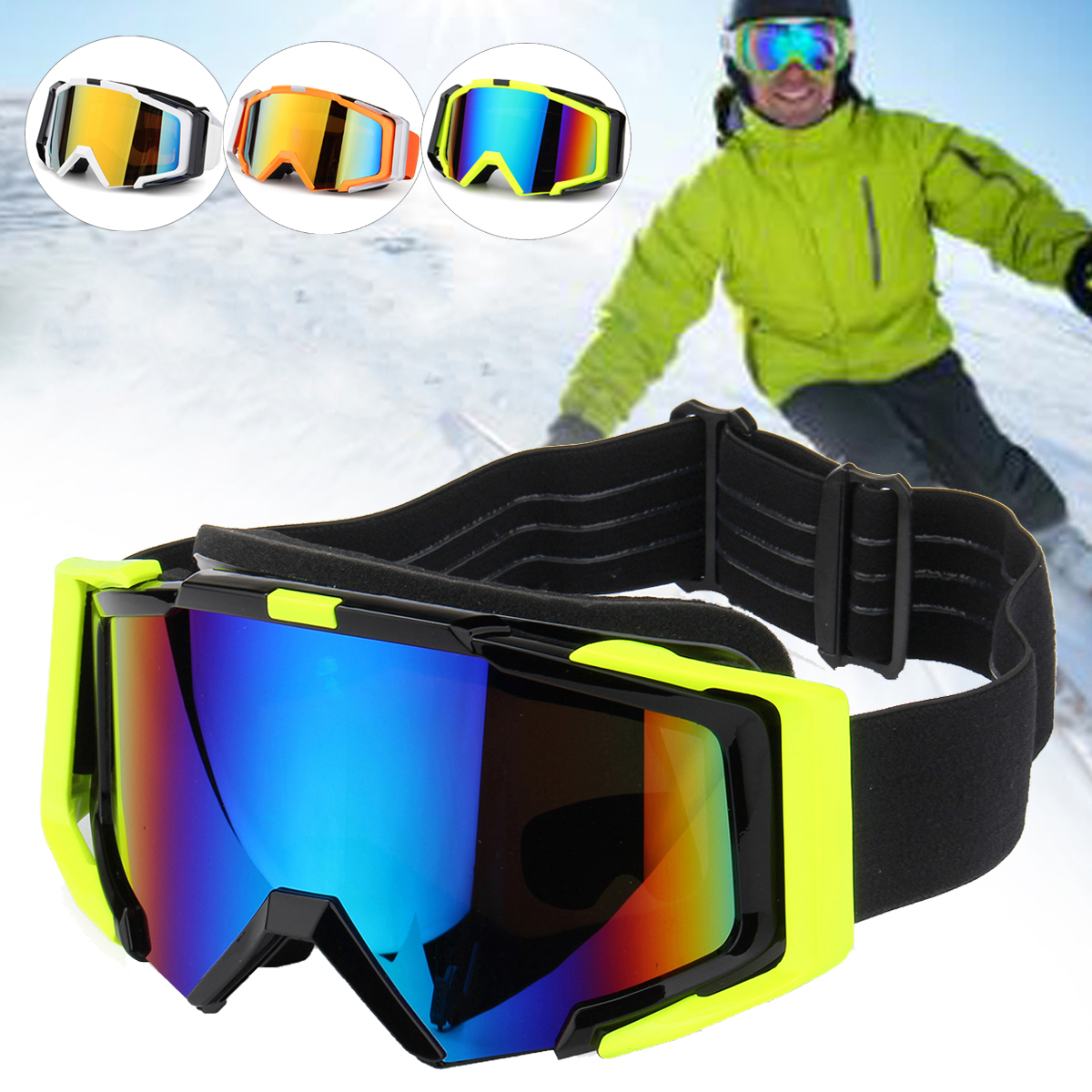

TYX76 Outdoor Skiing Skating Goggles Snowmobile Glasses Windproof Anti-Fog UV Protection For Men Women Snow Sports Goggles