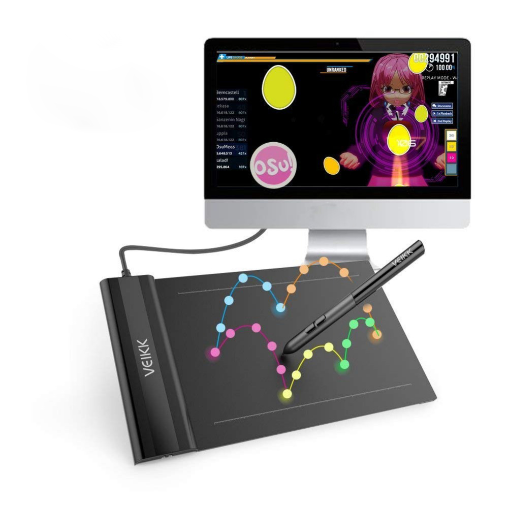 

VEIKK S640 Graphics Drawing Tablet 6x4 Inch Tablet With Battery-free Pen Digital Pen 8192 Levels