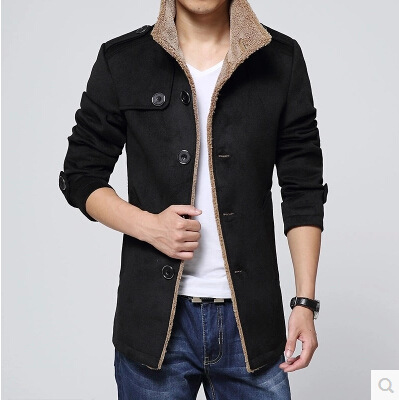 

Men's Fashion Stand Collar Lamb Woolen Jacket