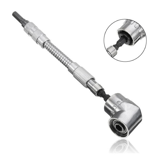 

Drillpro 105 Degree 1/4 Inch Hex Shank Drill Bit Angle Driver With Flexible Screwdriver Extension Bit Holder