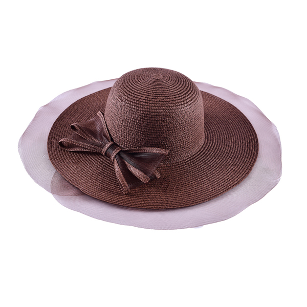 

LYZA Women Wide Brim Straw Beach Hat Summer Outdoor Sunshade Visor Bucket Caps