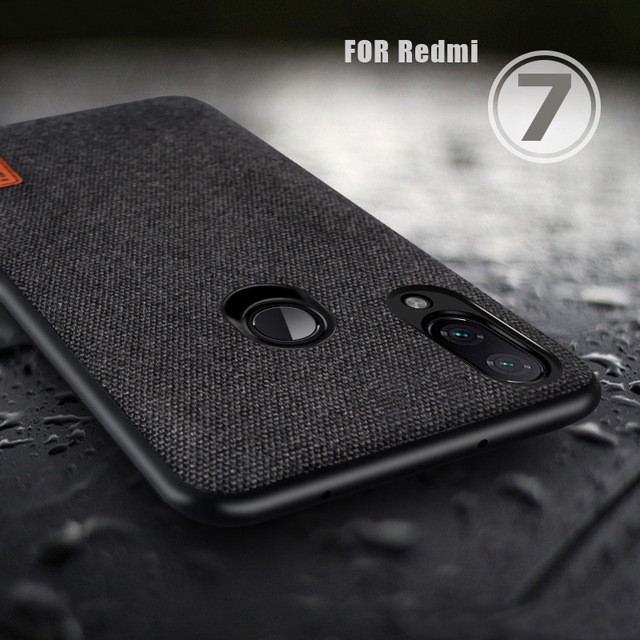 

Bakeey Luxury Fabric Splice Soft Silicone Edge Shockproof Protective Case For Xiaomi Redmi 7 / Redmi Y3