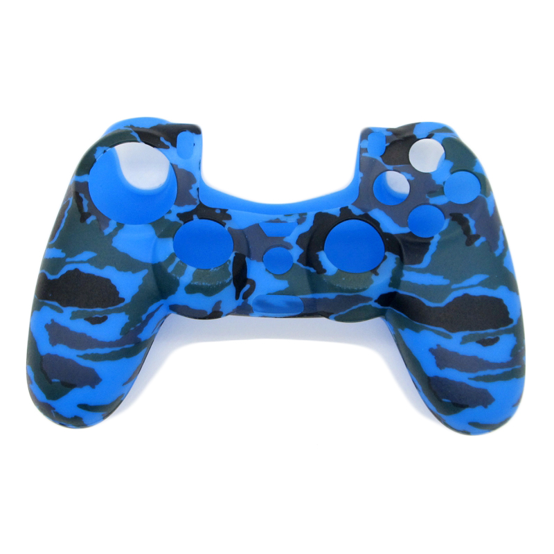 Camouflage Army Soft Silicone Gel Skin Protective Cover Case for PlayStation 4 PS4 Game Controller 2