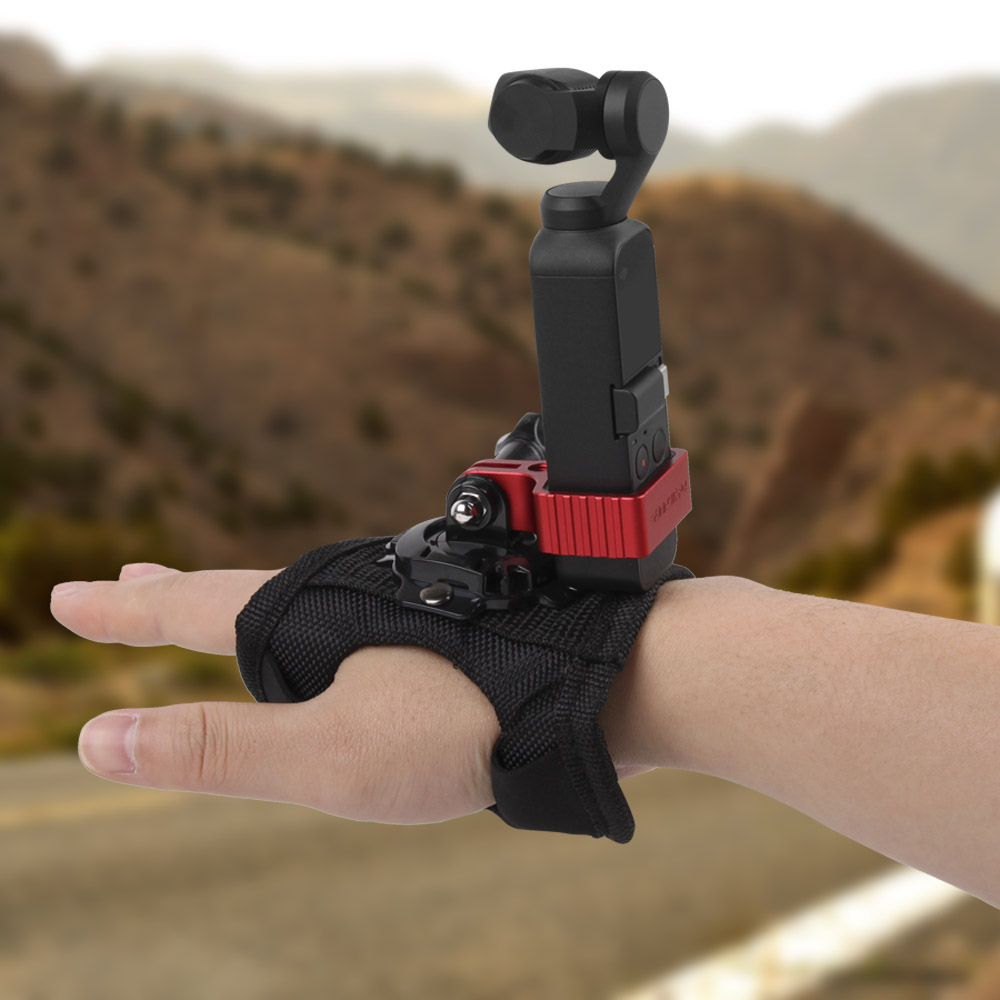 

Sunnylife OSMO Pocket Gimbal Expansion Bracket with Wrist Strap Mount Hand Fixed Adatper Holder Adjustable Elastic Bandage Accessories for DJI GoPro Camera