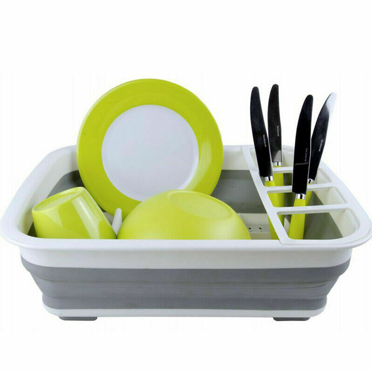 Foldable Dish Drain Rack Kitchen Desktop Storage Shelf Dish Spoon Chopsticks Fork Cup Holder Organizer—1
