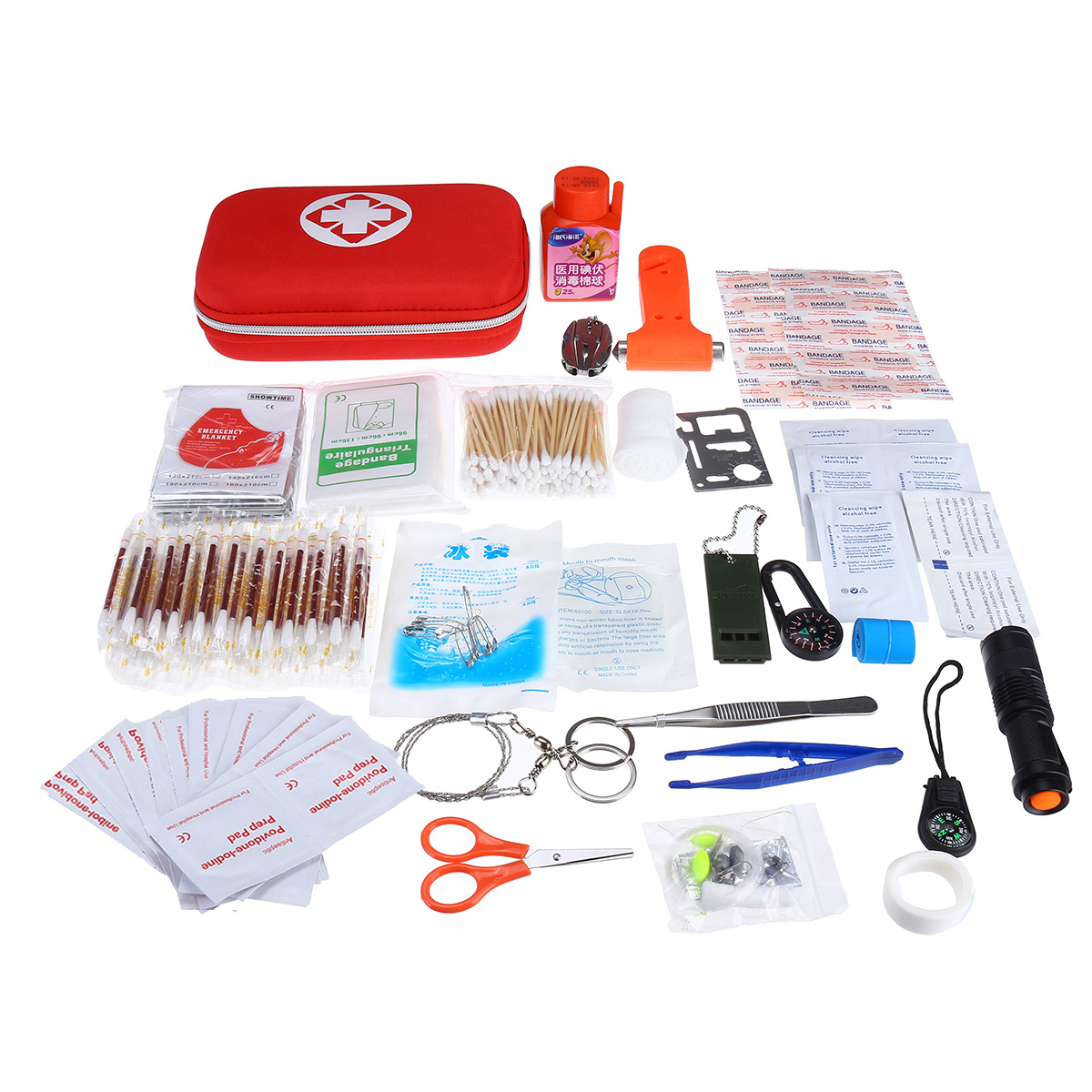 Find 250Pcs First Aid Emergency SOS Survival Kit Bag Gear For Travel Camping Outdoor Home for Sale on Gipsybee.com with cryptocurrencies