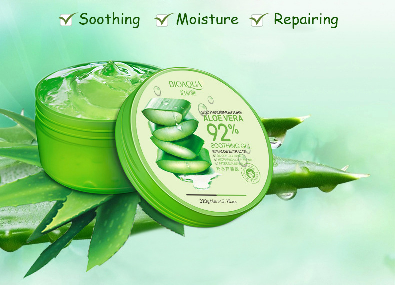 BIOAOUA Natural Aloe Vera Gel Soothing Moisture Tender Sleeping Face Beauty Facial Skin Care