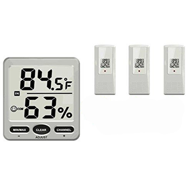 

TS-WS-07-X2 8 Channel Wireless Weather Station Indoor Outdoor Thermometer Hygrometer Console + 3Pcs Sensor
