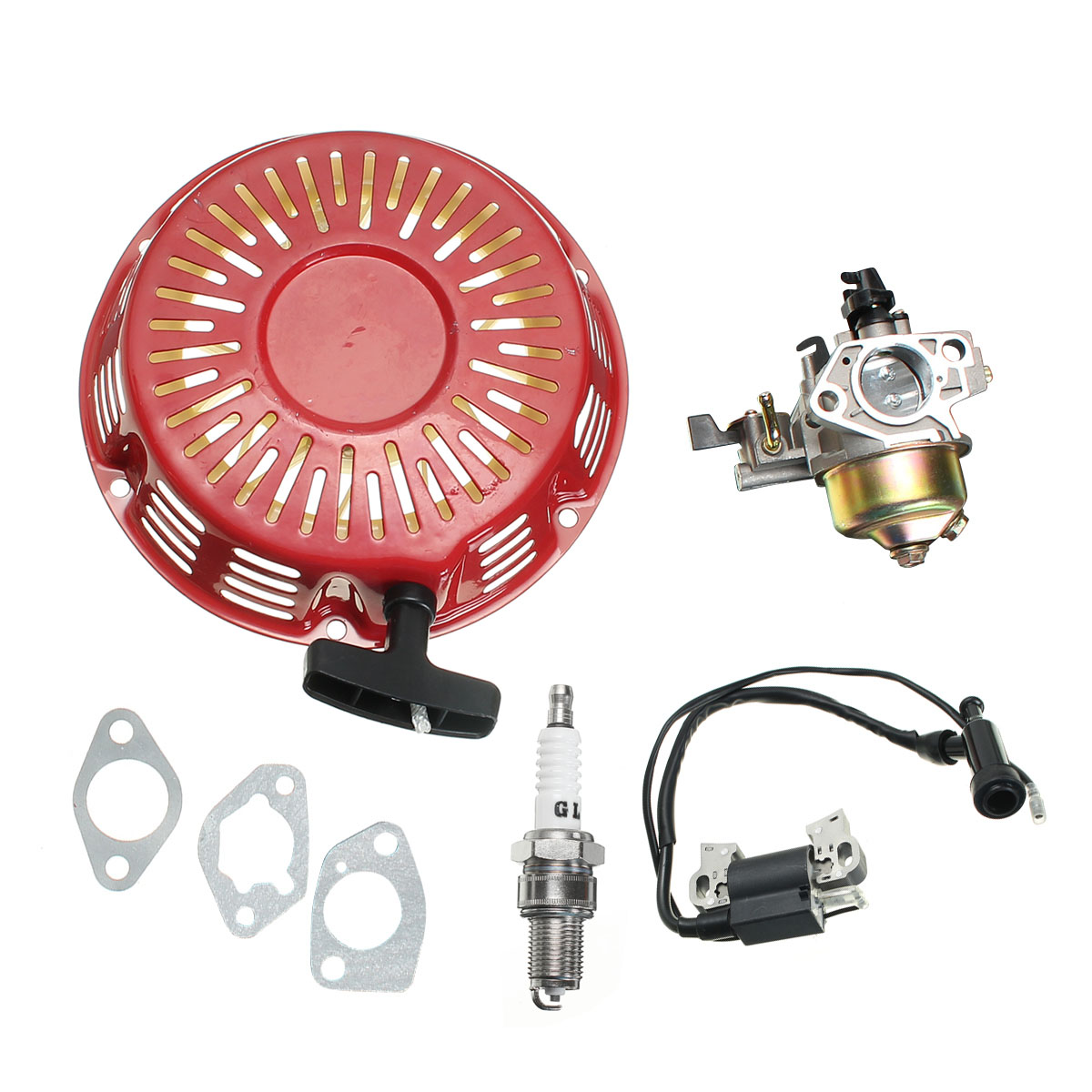 

Carburetor & Pull Starter Recoil & Ignition Coil For Honda GX340 11HP GX390 13HP