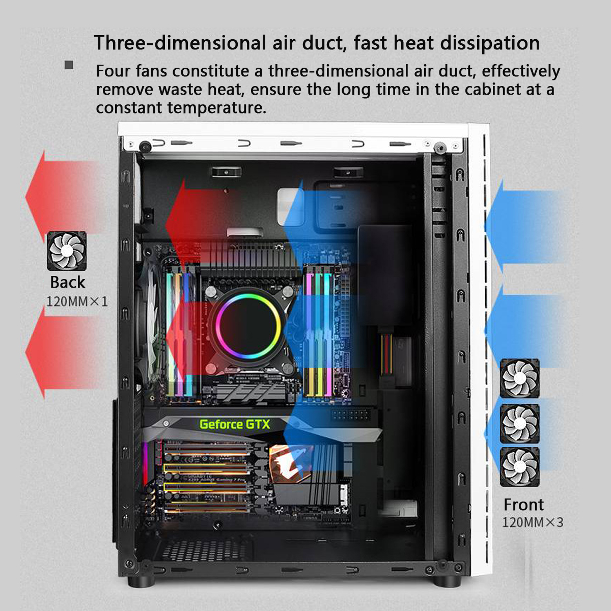 Gaming Pc Case Acrylic Transparent Side Panels Electric Contest