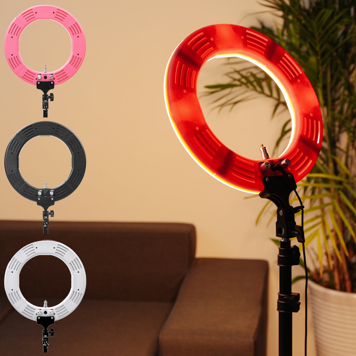 

14'' 5500K Fill Light Dimmable LED Ring Tripod Camera Adjustable Selfie Lamp Makeup Mirror Light