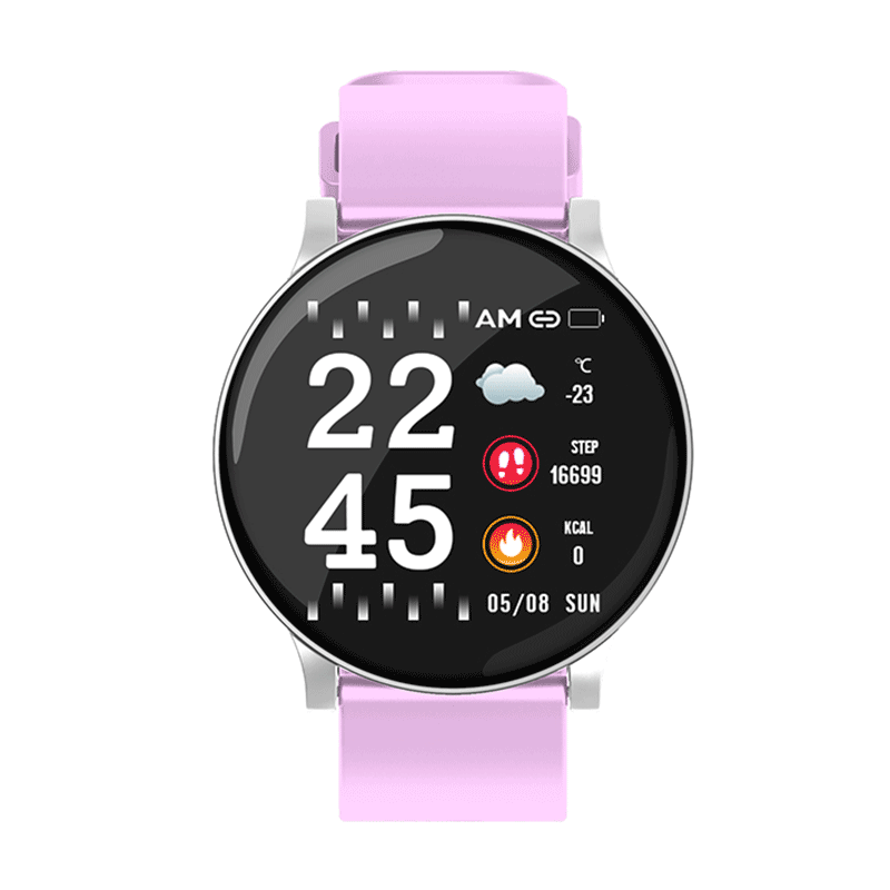 

Bakeey W8 Ultra-thin Racket Bright Screen Large View Heart Rate Blood Pressure Oxygen Weather IP67 Smart Watch