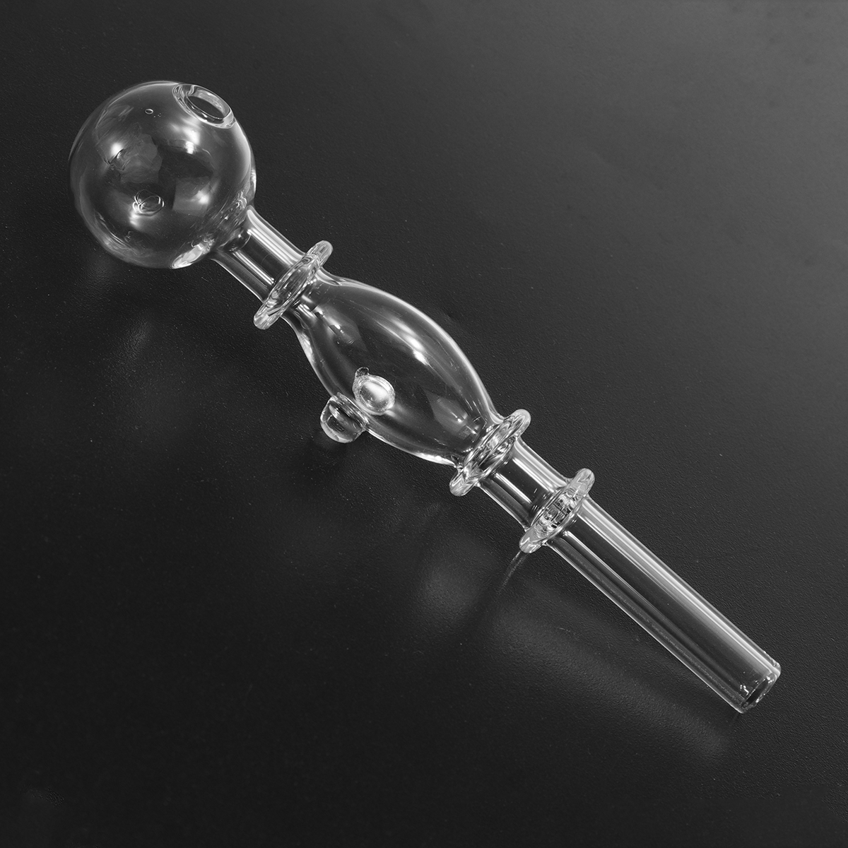 

5inch Portable Glassware Herb Smoke Water Pipe Tube Tool Holder Hoo kah Filter Transparent