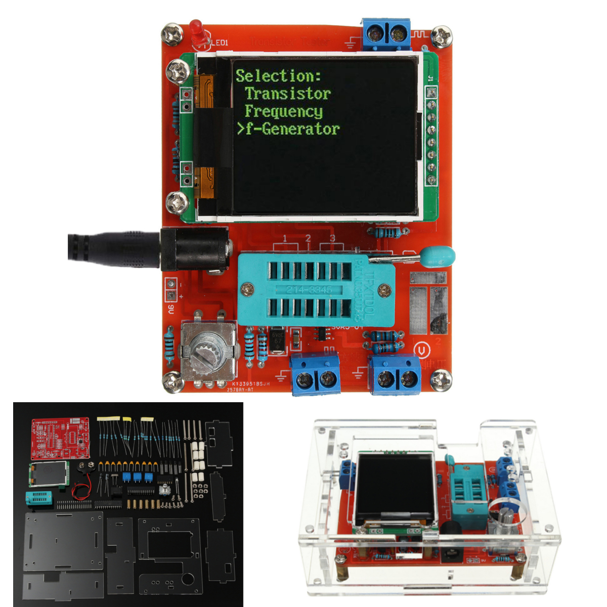

DIY/Assembled GM328 Transistor Tester Diode Capacitance LCR Generator With Case Kit