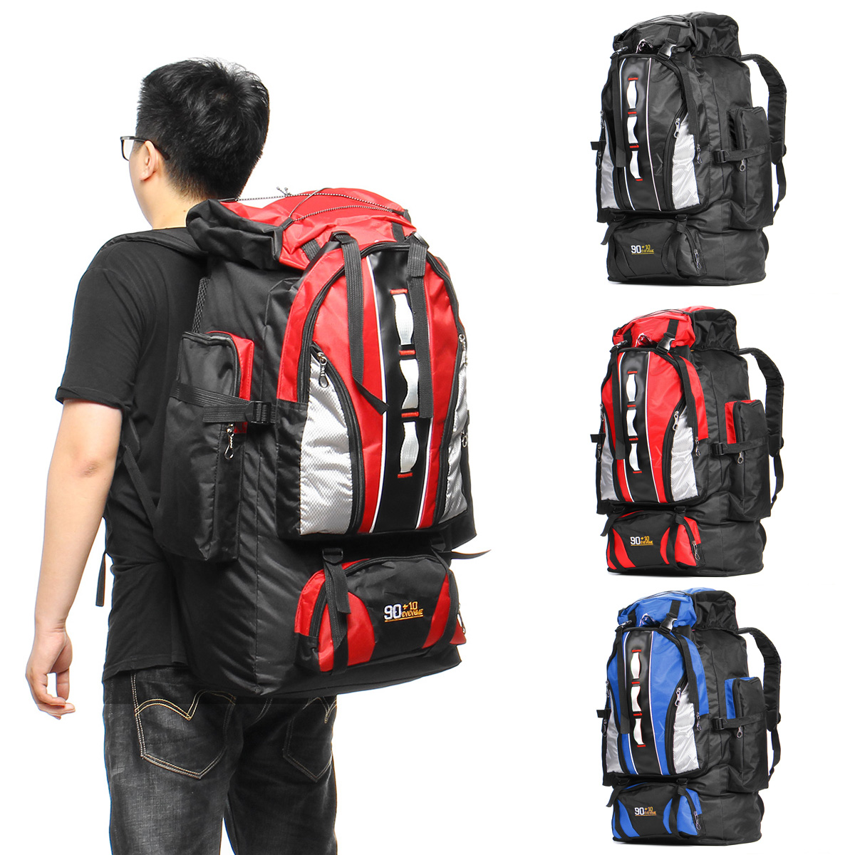 

90L Waterproof Outdoor Sport Hiking Camping Rucksack Bag Luggage Travel Backpack