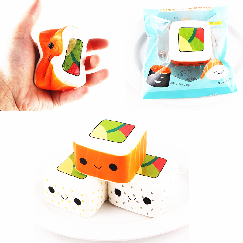 

SanQi Elan Squishy Simulated square sushi slow rebound toys 6*3.6CM Original Packaging Decor Toy