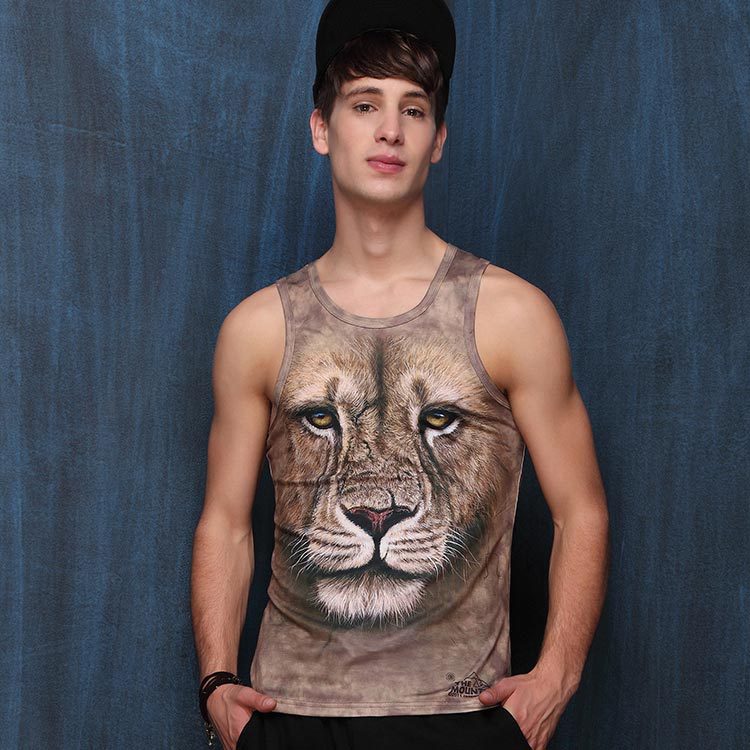 

Men's Fashion Slim 3D Tiger Printed Vests