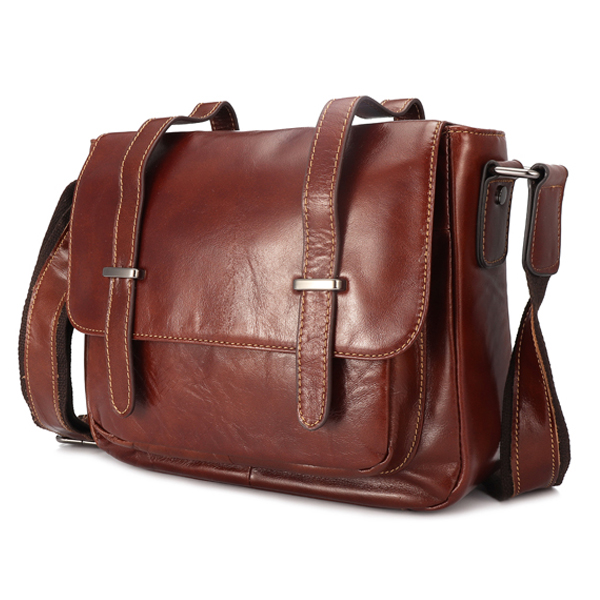 

Ekphero® Genuine Leather Shoulder Bag Oil Wax First Layer Cowhide Retro Leisure Crossbody Bag For Men