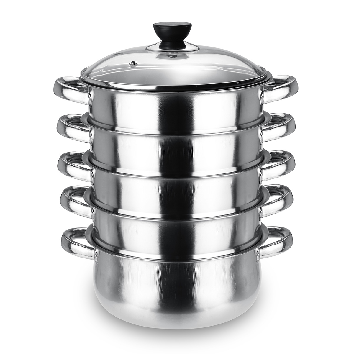 

5 Sizes Steamer 5 Tier Steam Pot Stainless Steel Cookware Steaming Cooker Pots