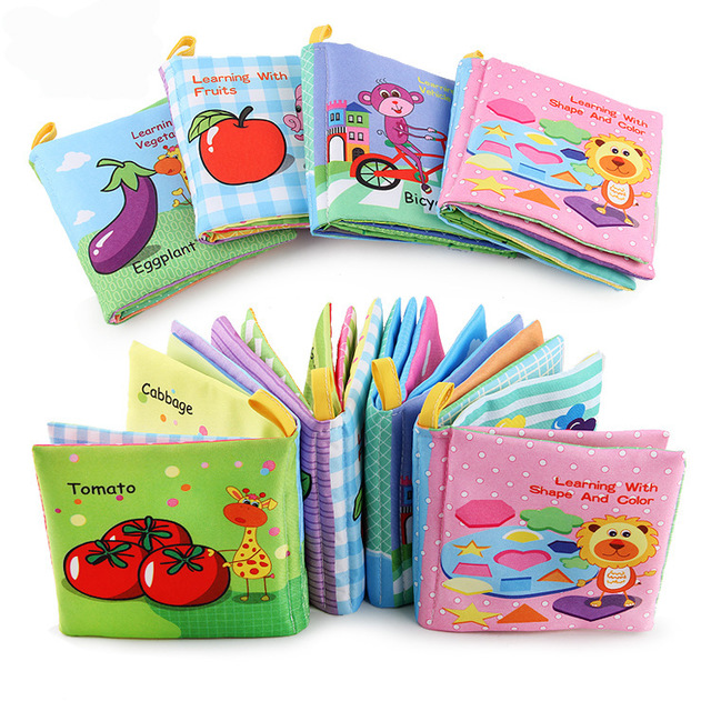 

Early Education Toy Baby Cloth Book Baby English Cognitive Palm Book Tear Not Bad With Ring Paper Bb Called Cloth Book