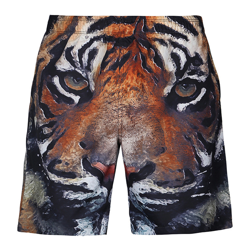 

S5254 Beach Shorts Board Shorts 3D Tiger Head Printing Fast Drying Waterproof Elasticity Good Feel