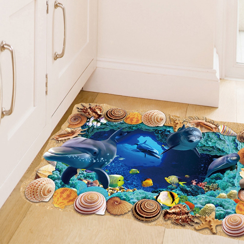 

Miico Creative 3D Sea Shells Дельфины Съемная домашняя комната Декоративная настенная наклейка