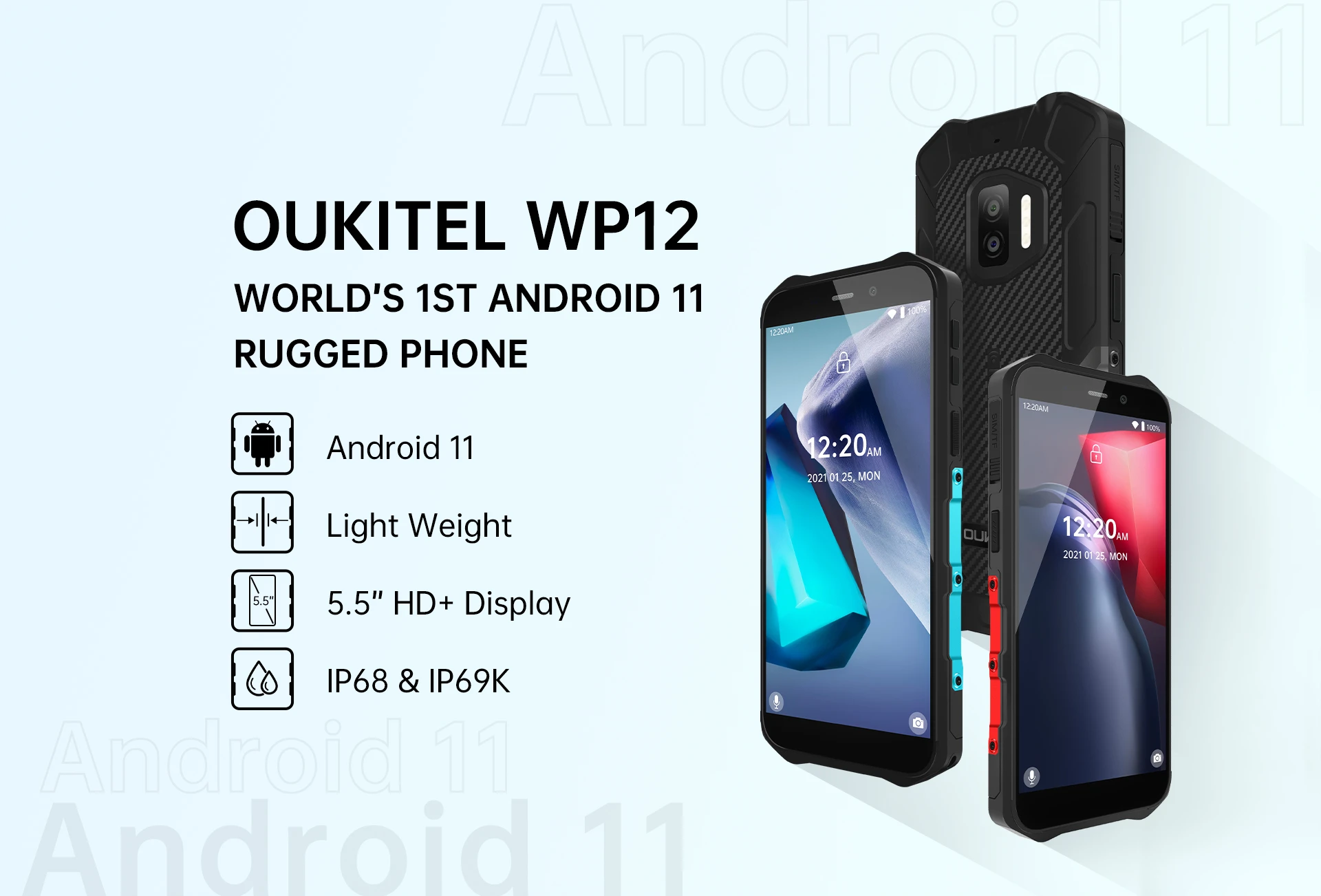 OUKITEL WP12 bemutató - a világelső Android 11-es strapatelefon
