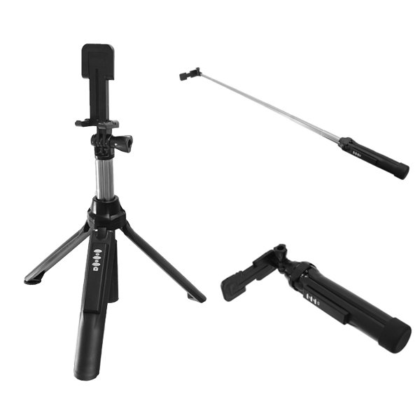 

3 In 1 Wireless bluetooth Selfie Stick Tripod Extendable Self Portrait Monopod For IOS Android