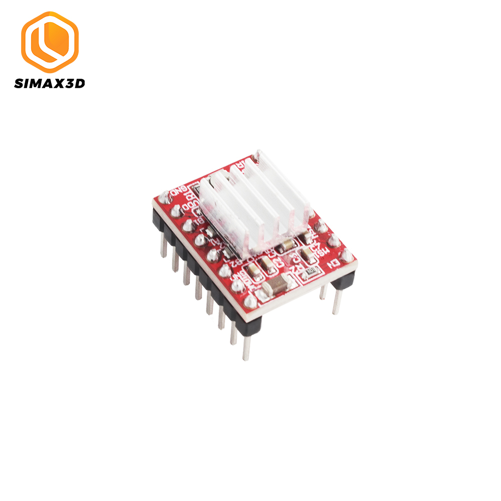 SIMAX3D® 6Pcs A4988 Stepper Motor Driver Board Red with Heatsink for 3D Printer 3