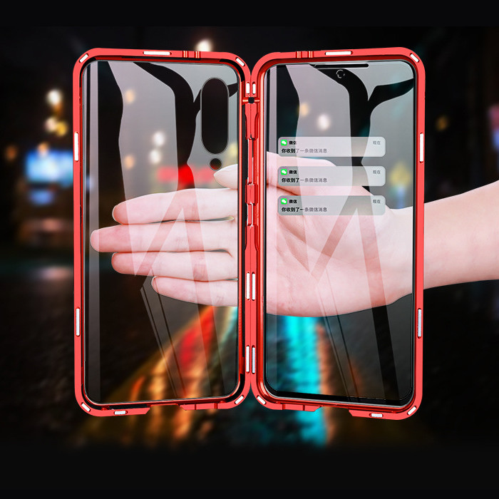 

Bakeey 360º Front+Back Double-sided Full Body 9H Tempered Glass Metal Magnetic Adsorption Flip Protective Case For Xiaomi Mi 9 / Xiaomi Mi9 Transparent Edition