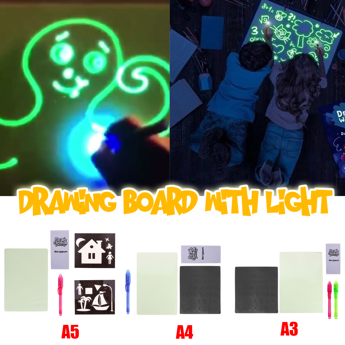 Find A4 Light Up Drawing Board Draw Sketchpad Board Children Kids Developing Toy for Sale on Gipsybee.com with cryptocurrencies