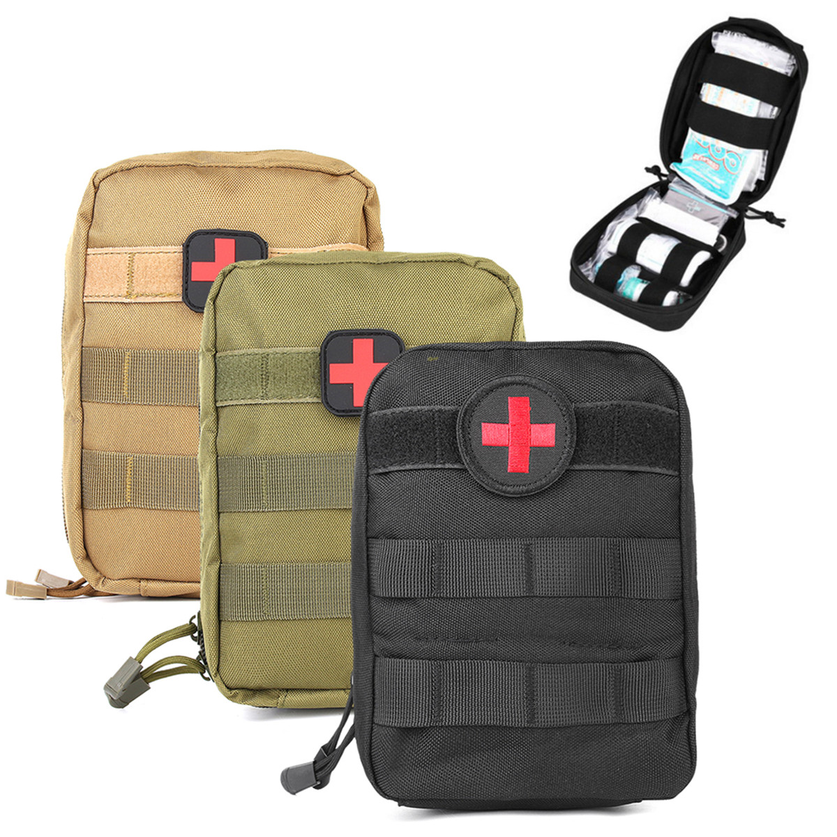 

IPRee® Waterproof Nylon Tactical Molle Bag Medical First Aid Utility Emergency Pouch Camping Hiking