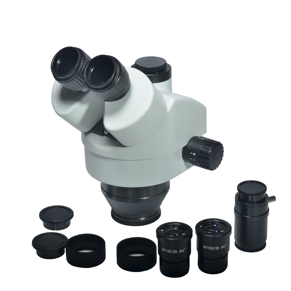 

Simul-focal 7X-45X Trinocular Zoom Stereo Microscope Head Industrial Microscope WF10X 20mm Eyepiece Lens