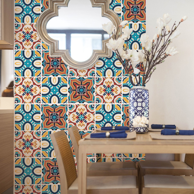 

European Style Creative Tile Paste Kitchen Bathroom Floor Art Wall Sticker