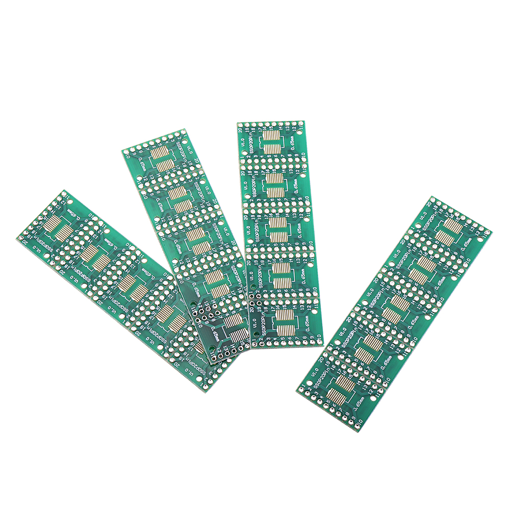 

20pcs SOP20 SSOP20 TSSOP20 To DIP20 Pinboard SMD To DIP Adapter 0.65mm/1.27mm To 2.54mm DIP Pin Pitch PCB Board Converter