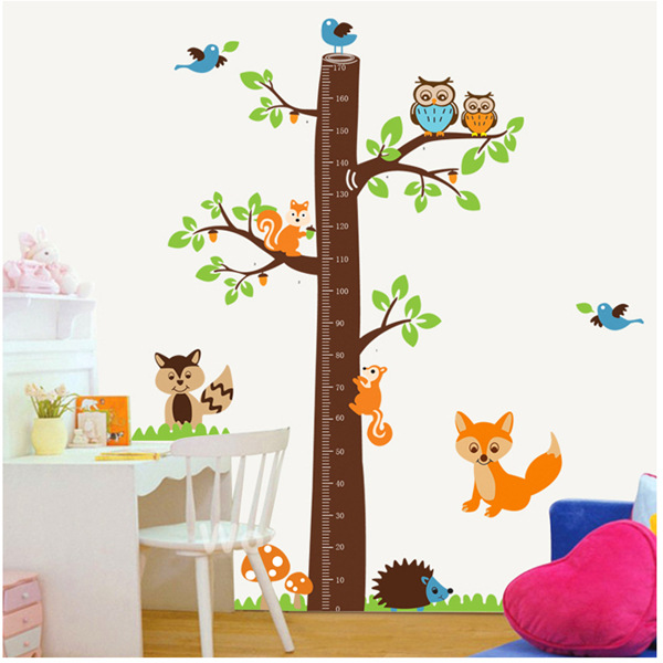 

Squirrel height wall sticker kindergarten classroom layout children's room living room bedroom background wall stickers AY221AB