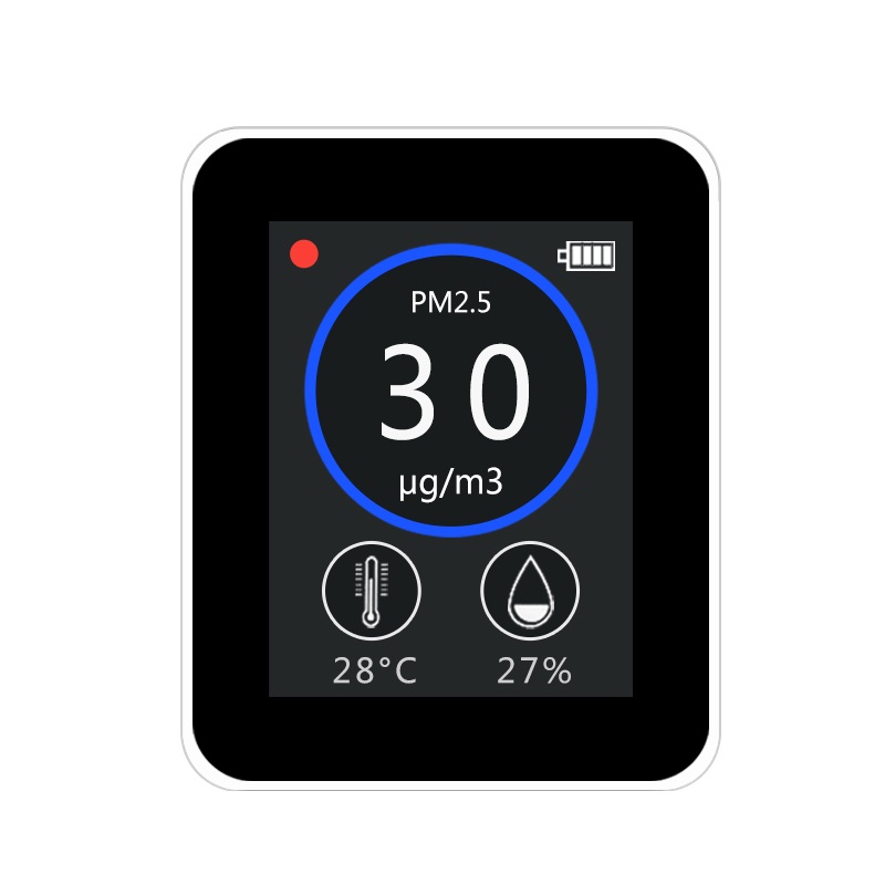 

Цифровое качество воздуха Монитор PM2.5 Детектор-тестер с 2,8-дюймовым цветным экраном TFT Газоанализатор Измеритель температуры и влажности Д