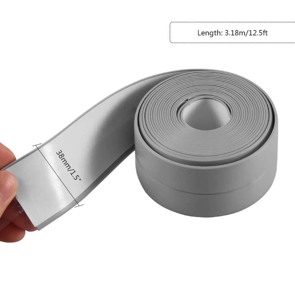 Honana 3.8mm Kitchen Bathroom Self Adhesive Wall Seal Ring Tape Waterproof Tape Mold Proof Edge Trim Tape Accessory 9