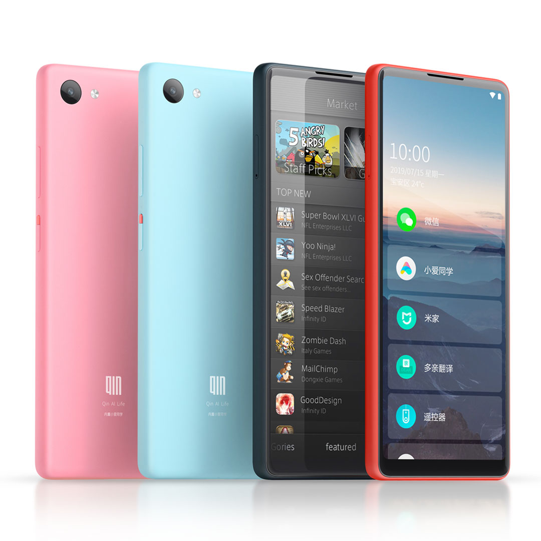 

QIN Полноэкранный телефон 4G Сеть с Wifi 5,05 дюймов 2100 мАч Andriod 9.0 SC9832E Quad Core Функциональный телефон от Xiaomi youpin