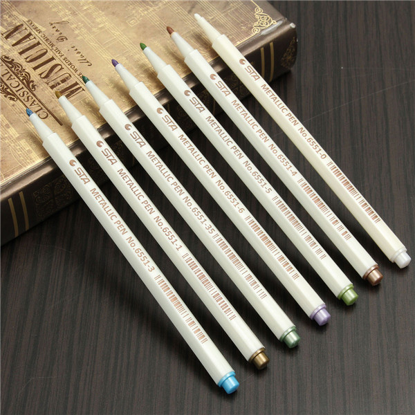 

1Pcs Fluorescent Color Marker Metallic Felt Tip Ink Pens Card Making Craft Scrapbook Drawing Pen Home Office Supplies