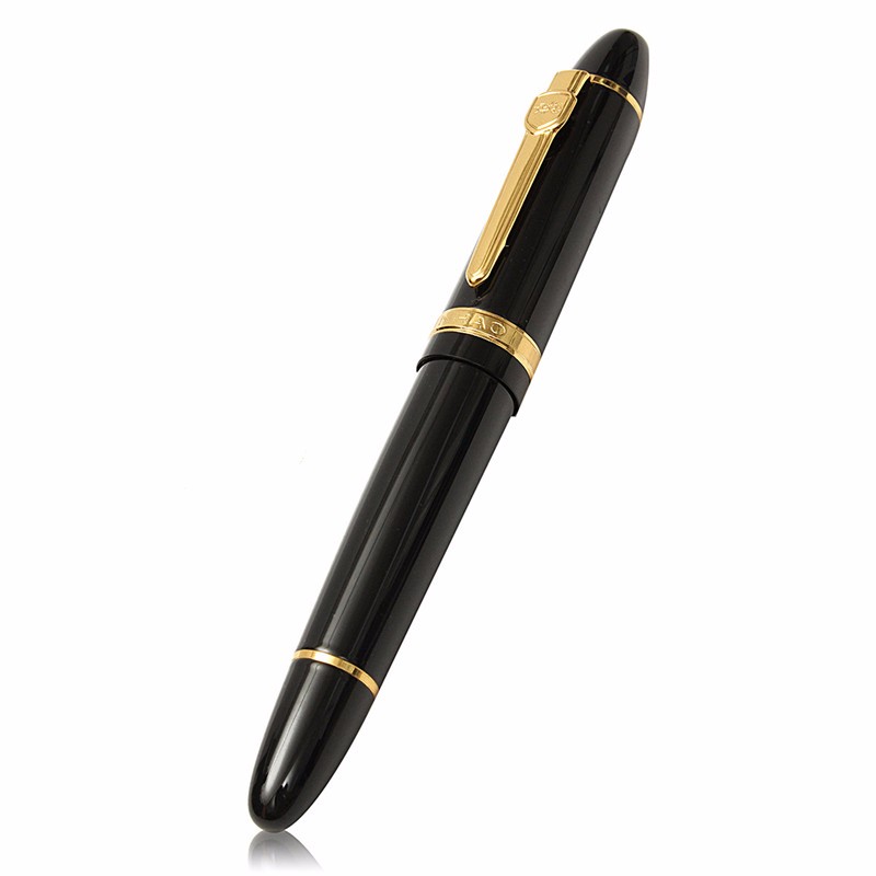 

Jinhao 159 Black And Golden Medium Nib Fountain Pen With Box Business Office School Writing Pen