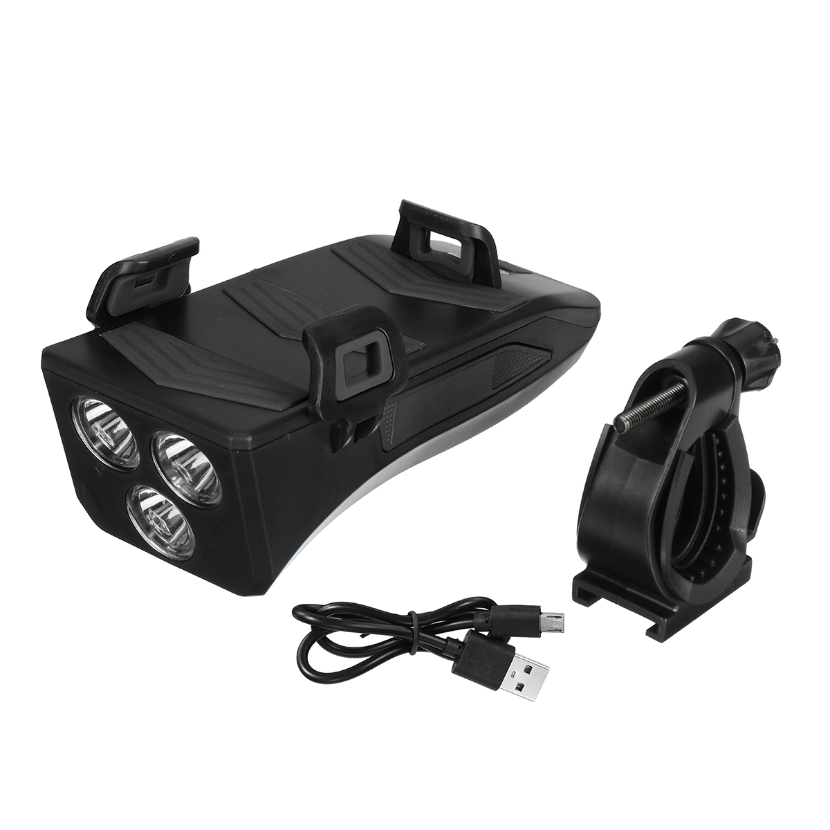 Find 4 in 1 Bike Bicycle Light Waterproof with Bike Horn Phone Holder Power Bank for Sale on Gipsybee.com with cryptocurrencies