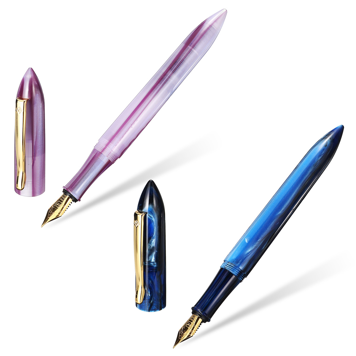 

14x1.2cm Screw Cap EF-shape Iridium Nib LIY Fountain Pen With Box Student Office Ink Pens