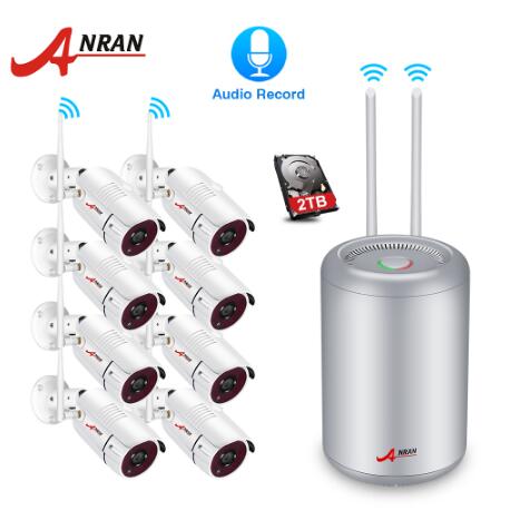 

ANRAN AR-K08W2HC-W360 8CH NVR 1080P Wifi Security Camera System Outdoor Waterproof Video Surveillance Camera