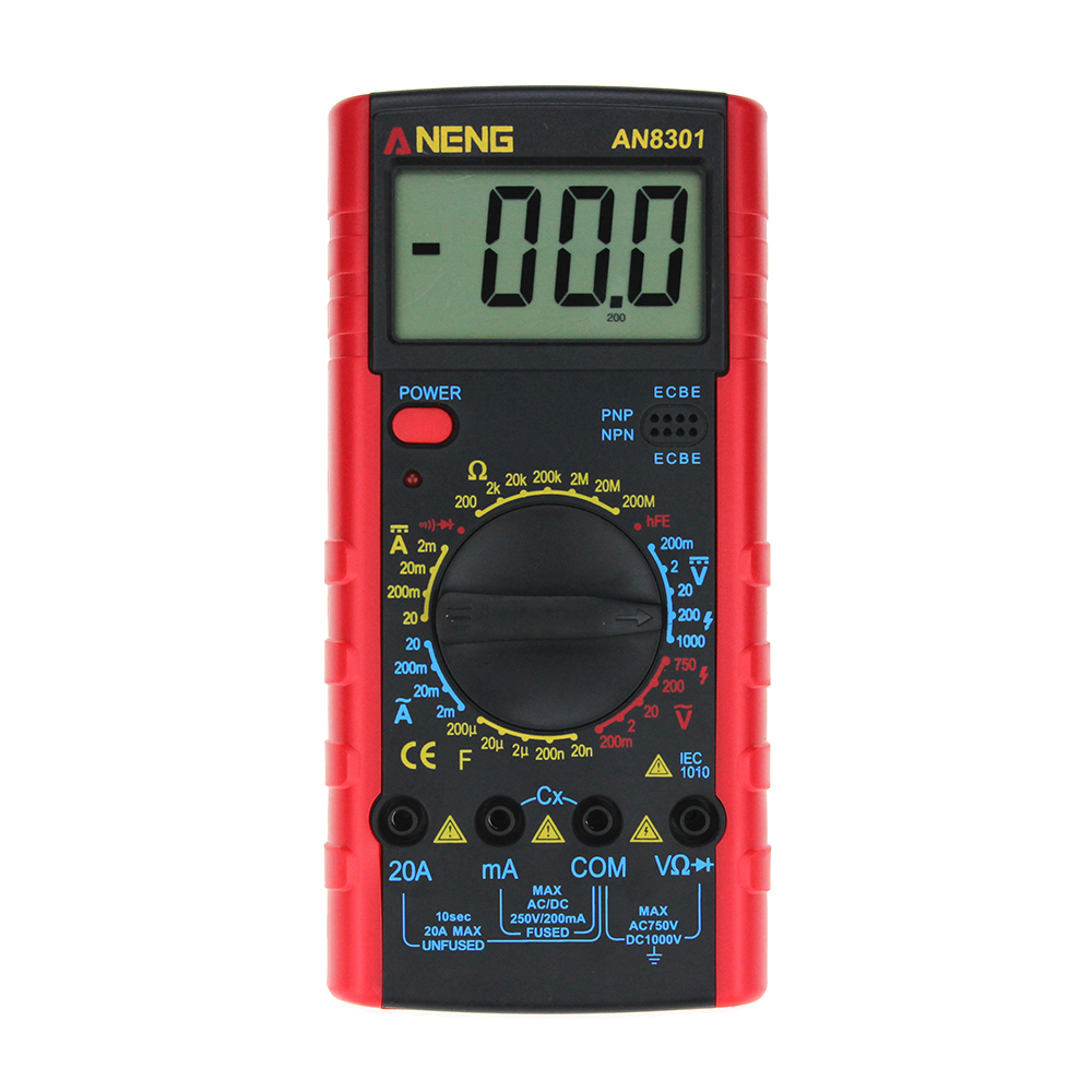 

ANENG AN8301 Portable Digital Multimeter AC/DC Voltage Current Resistance Capacitance Tester