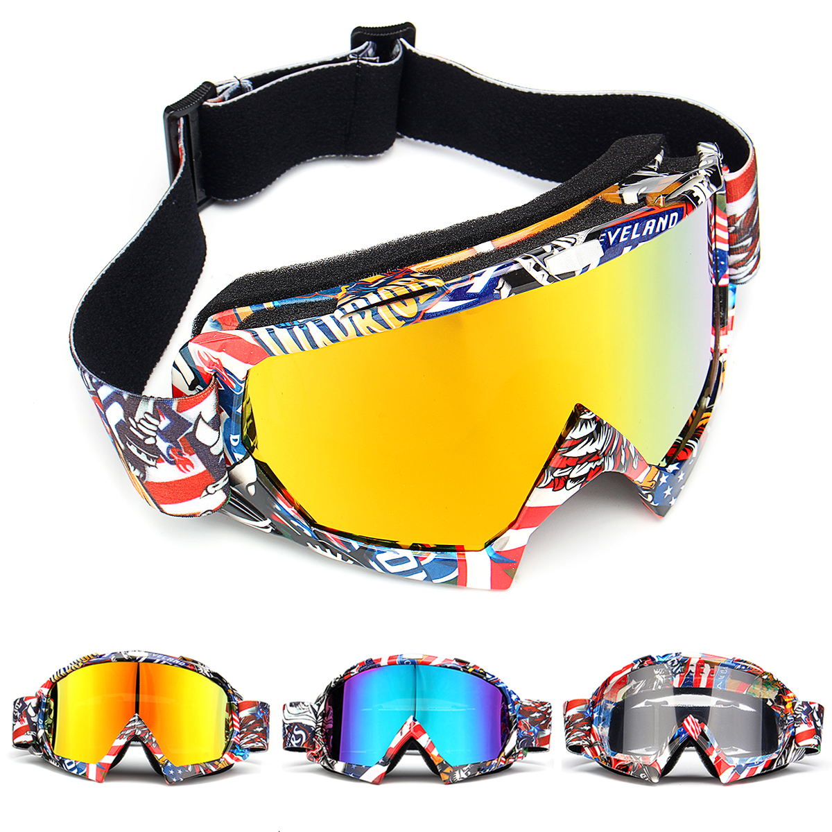 Лыжные очки Сноуборд Лыжные очки Anti-UV Очки Для мотоцикл Мотокросс Объектив