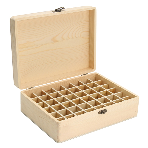 

48 Grids Wooden Bottles Box Container Organizer Storage for Essential Oil Aromatherapy