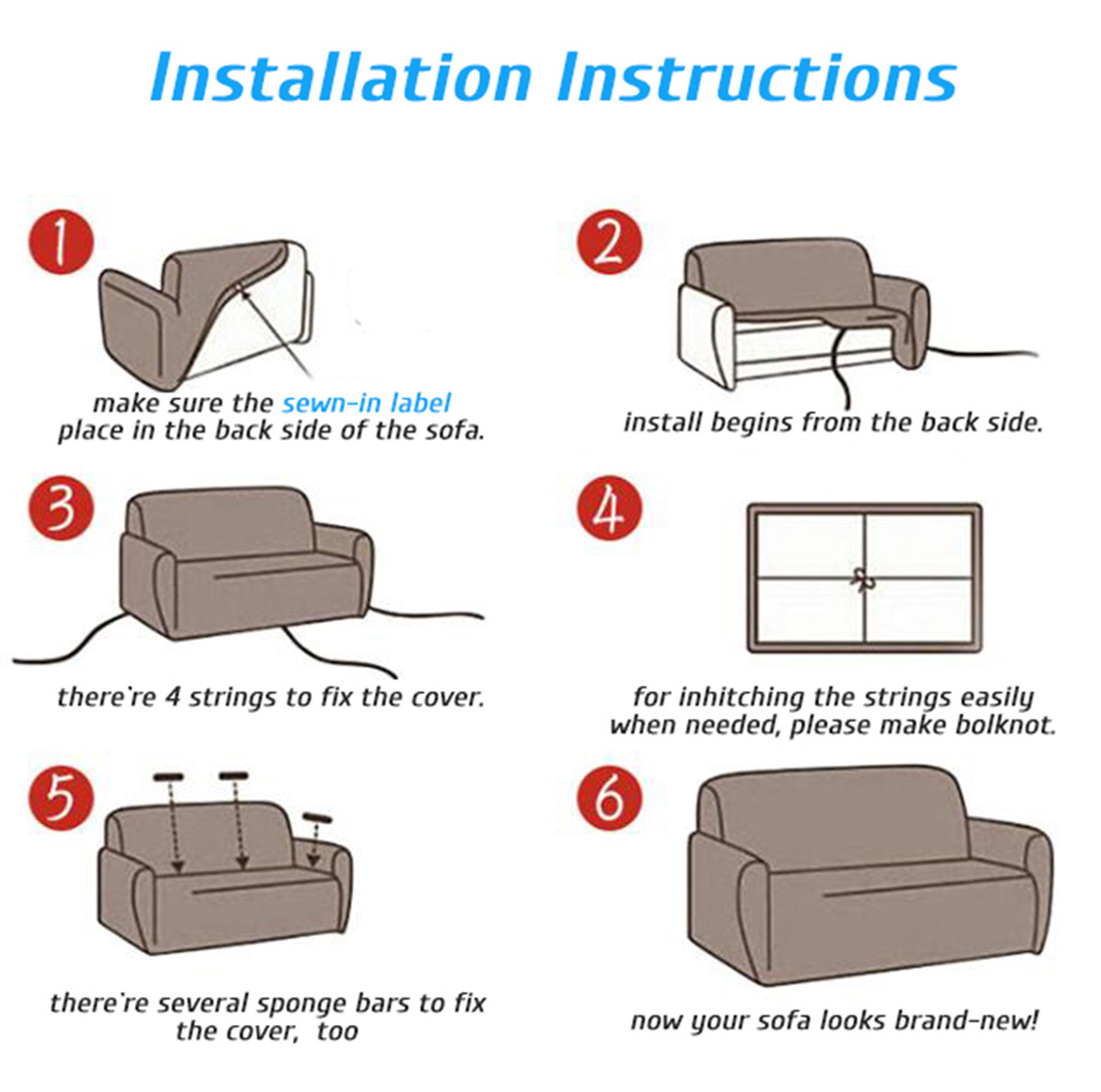 New 1 2 3 4 Seaters Elastic Sofa Cover, How To Replace Sofa Cover